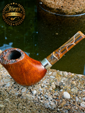 Handgefertigte Bruyère-Pfeife – Freehand Natural teilrustizierung