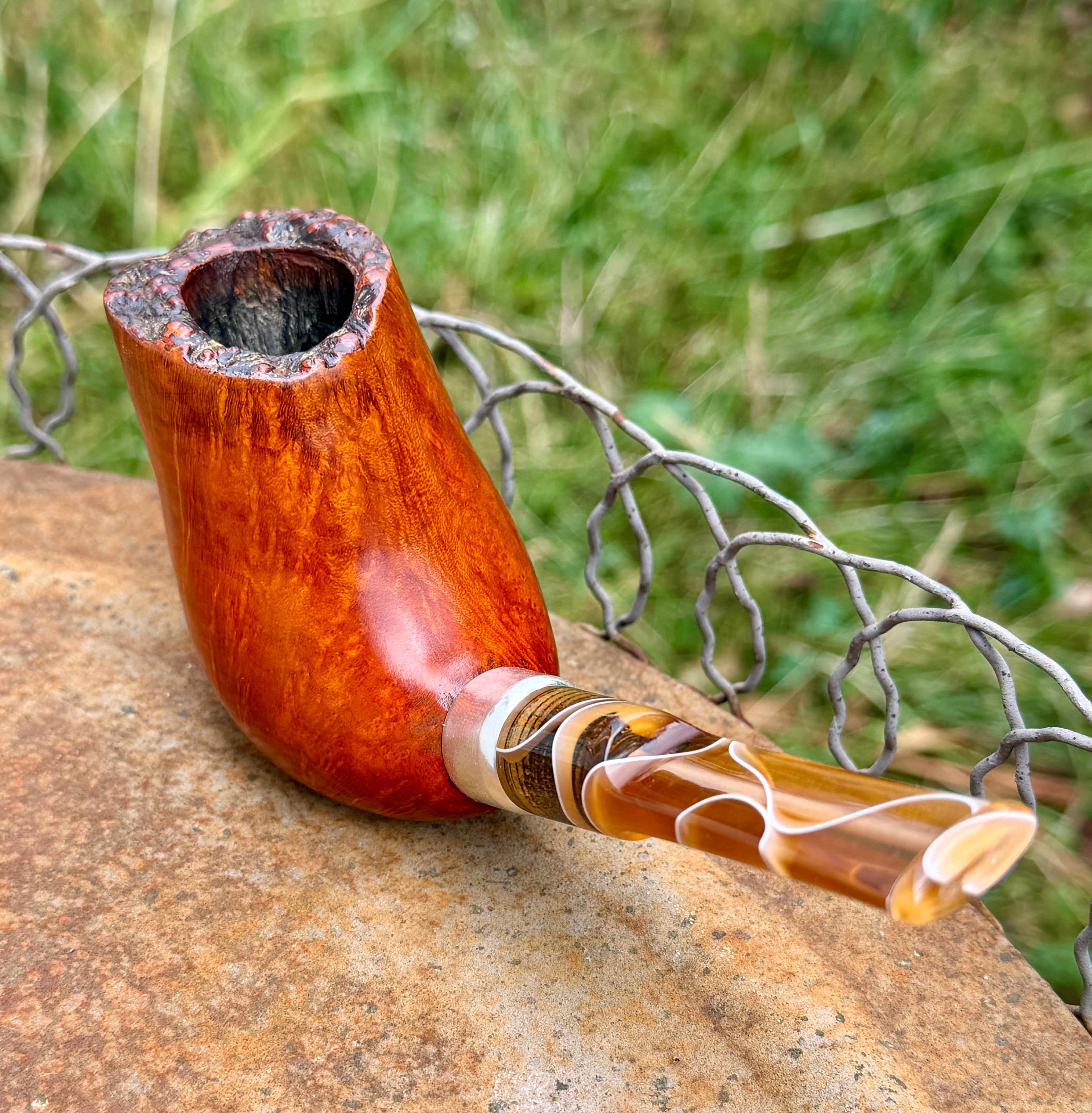 Handgefertigte Bruyère-Pfeife – Freehand Natural