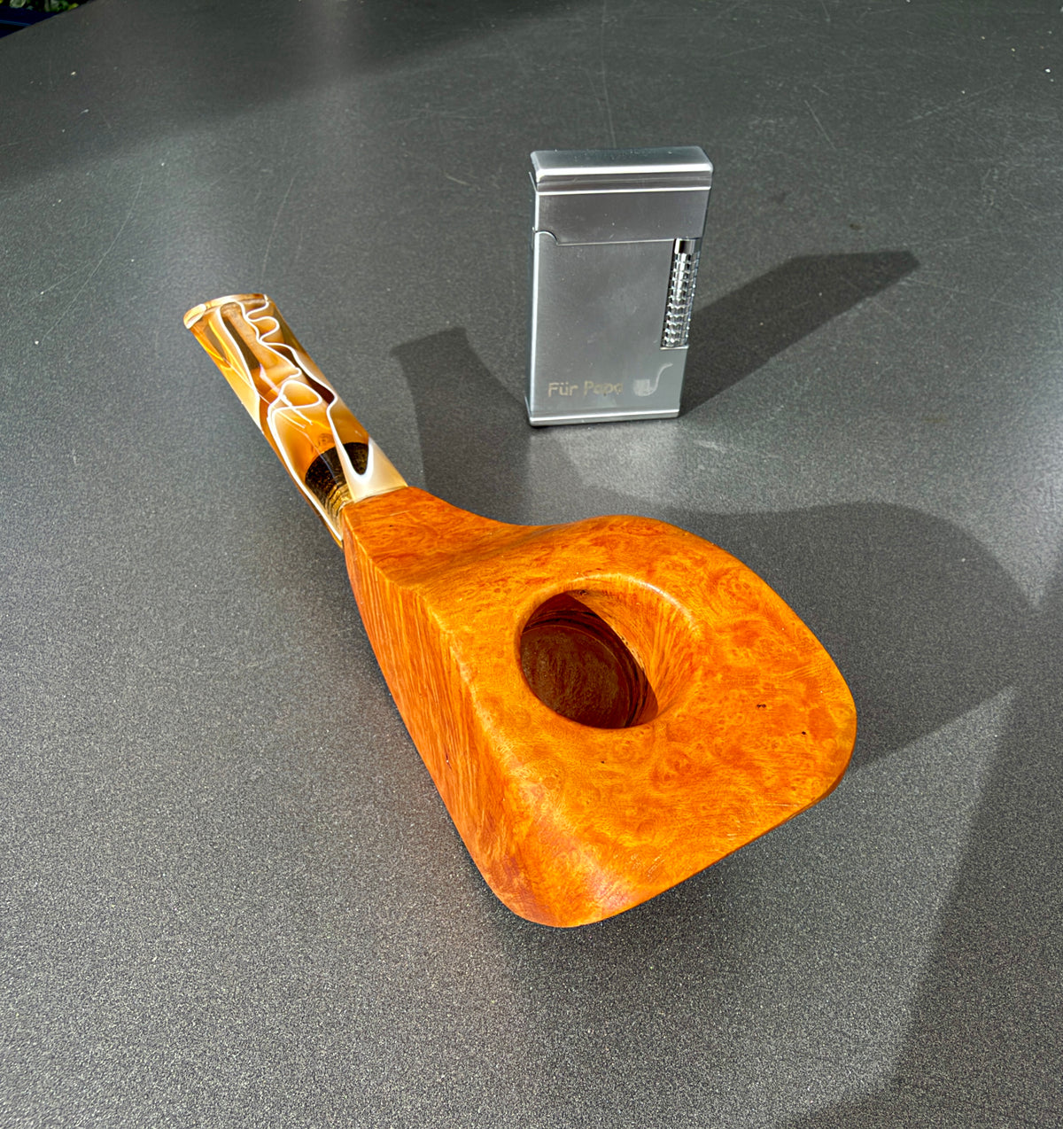 Handgefertigte Freehand-Pfeife aus Bruyèreholz – Unikat mit Acryl-Mundstück