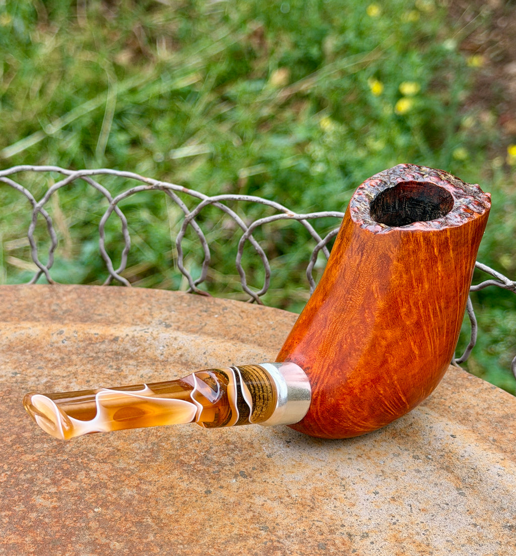 Handgefertigte Bruyère-Pfeife – Freehand Natural