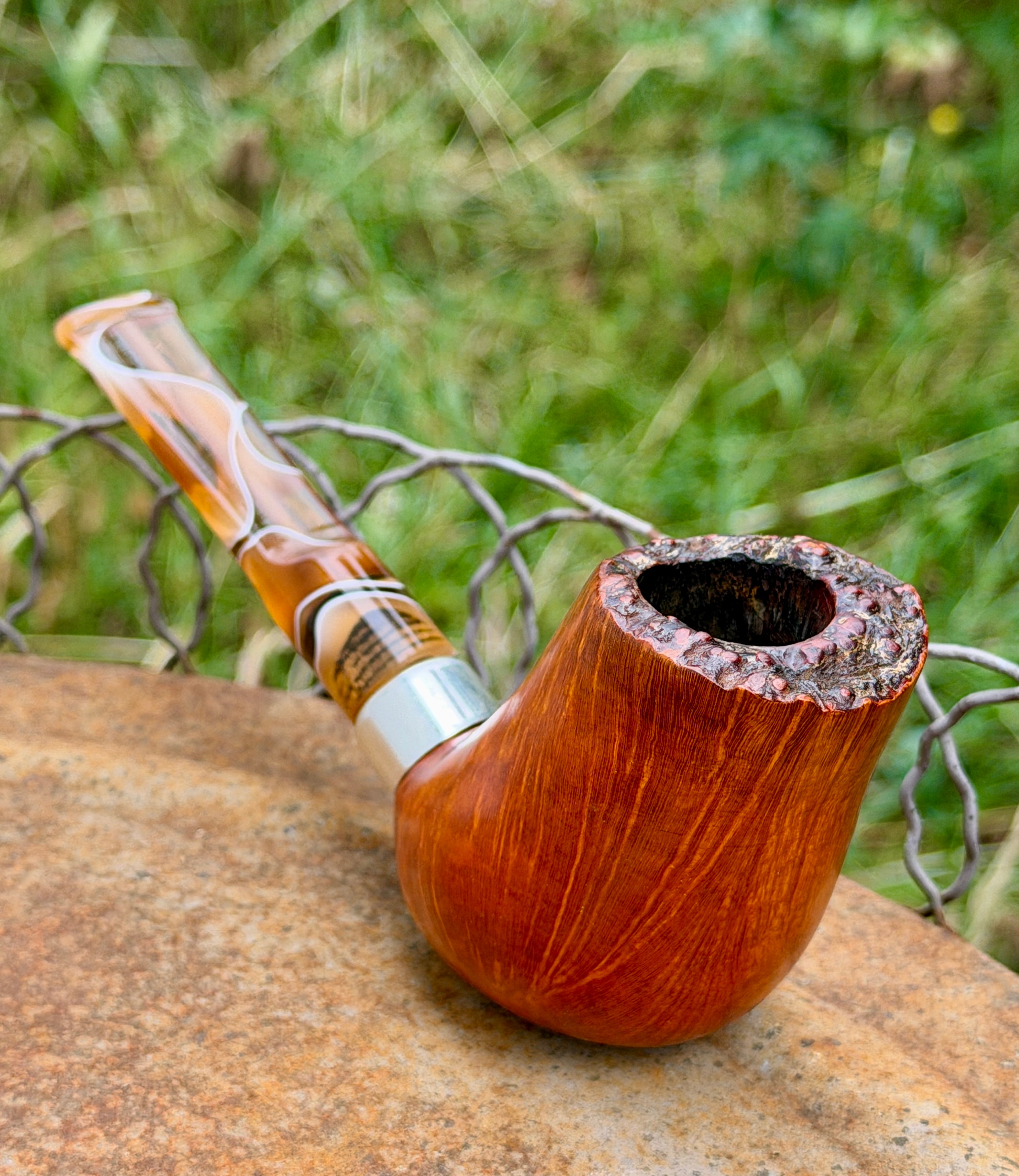 Handgefertigte Bruyère-Pfeife – Freehand Natural