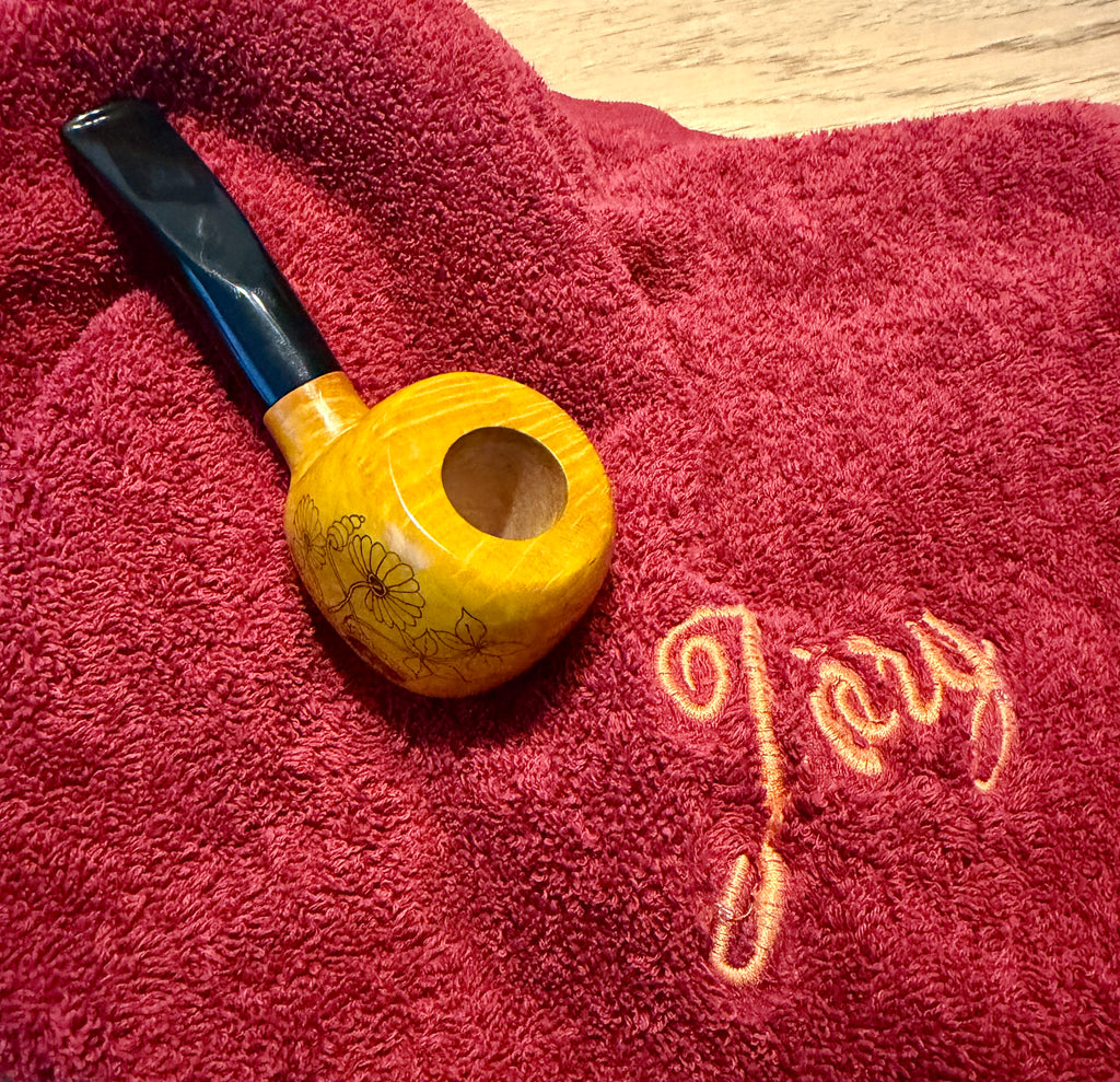 Freehandpfeife mit Zeichnung – Unikat