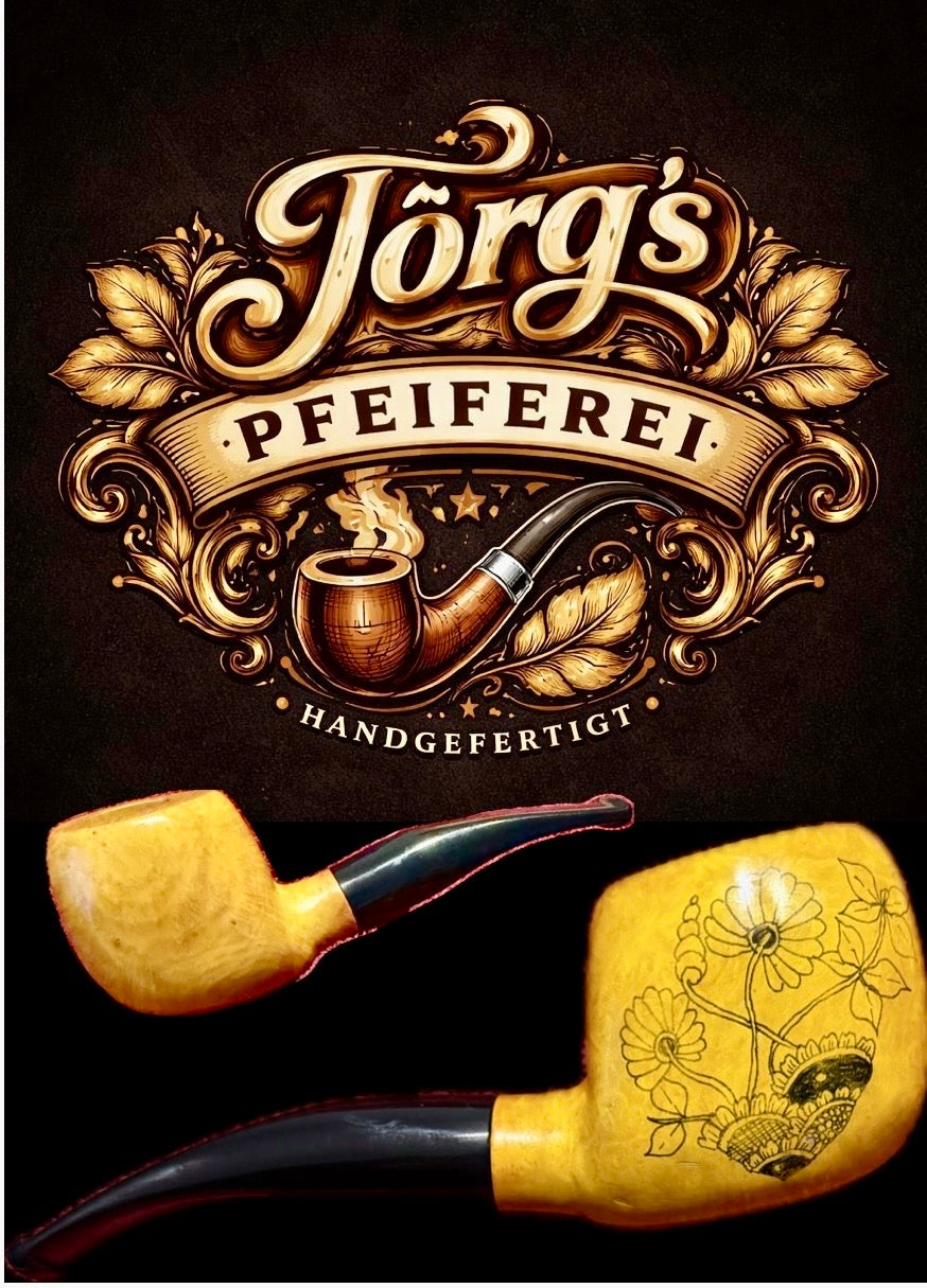Freehandpfeife mit Zeichnung – Unikat