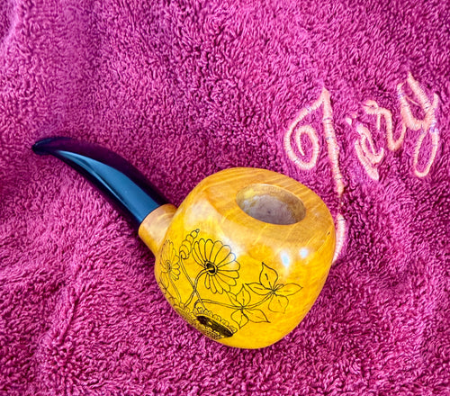 Freehandpfeife mit Zeichnung – Unikat