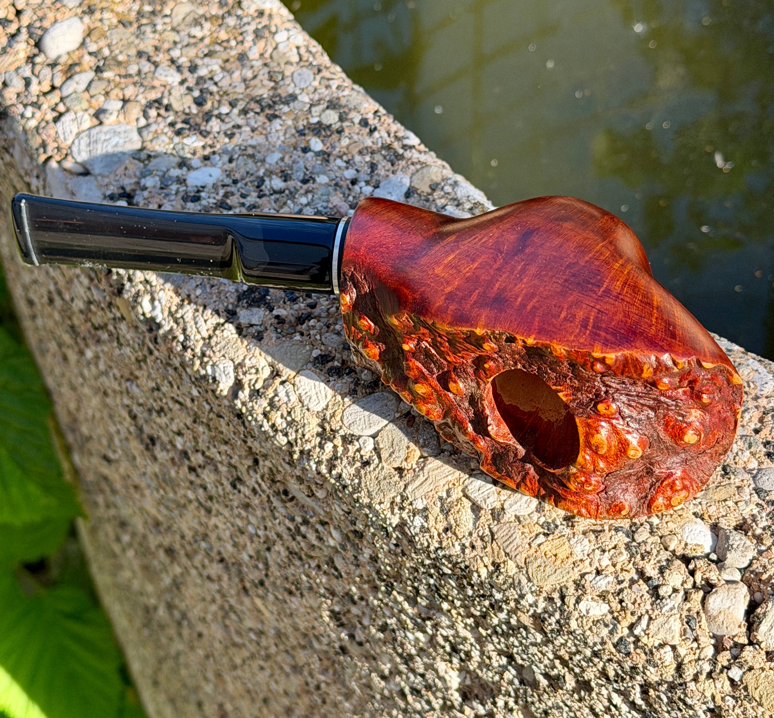 Freehand Pfeife – Rustiziert, Rotbraun