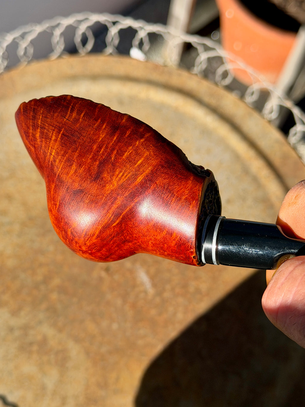 Freehand Pfeife – Rustiziert, Rotbraun