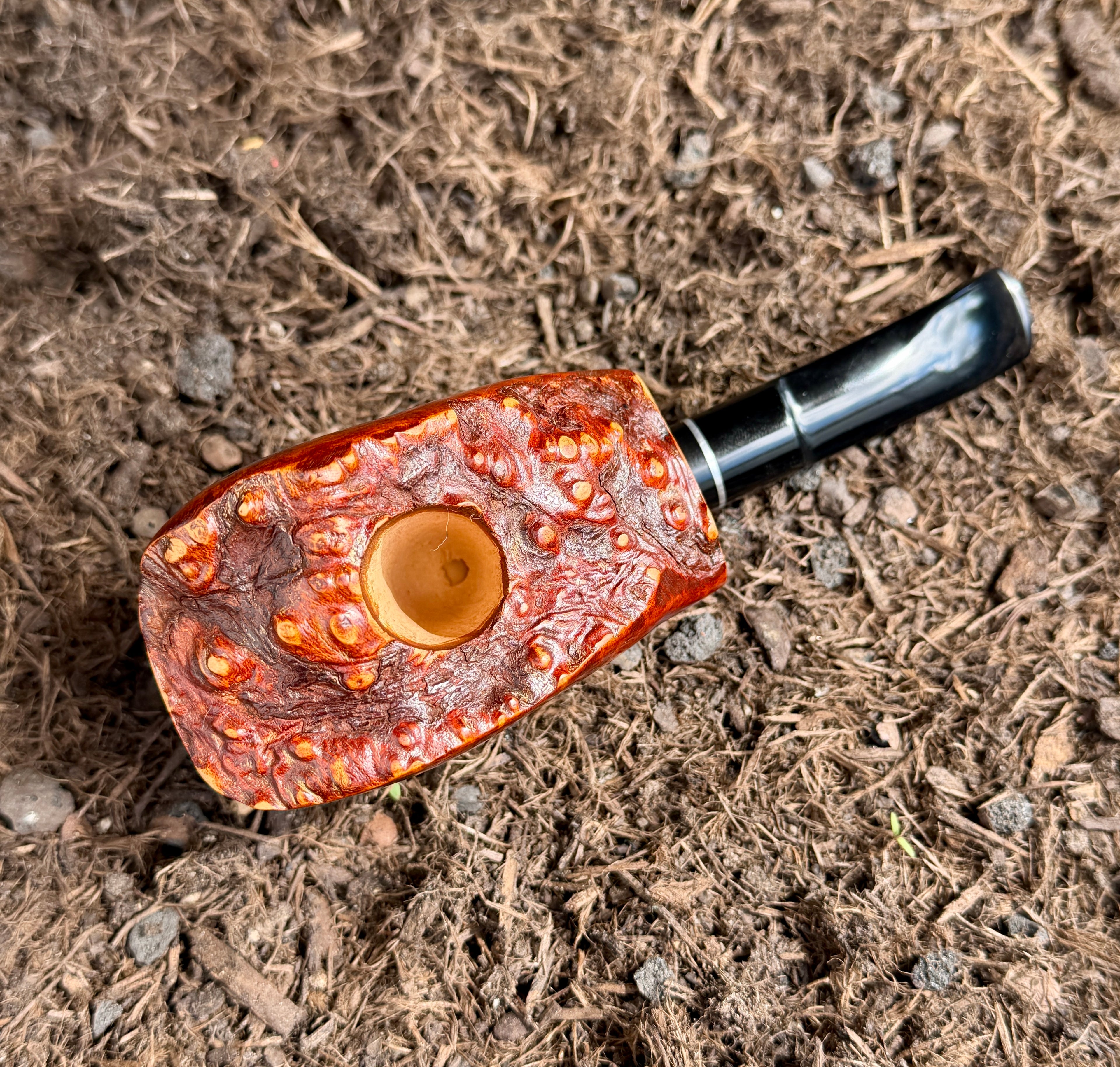Freehand Pfeife – Rustiziert, Rotbraun