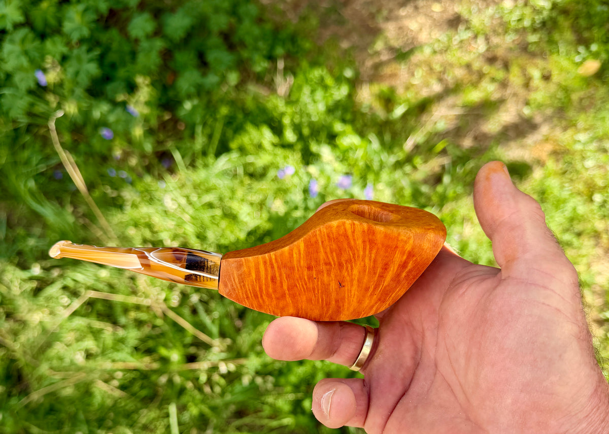 Handgefertigte Freehand-Pfeife aus Bruyèreholz – Unikat mit Acryl-Mundstück